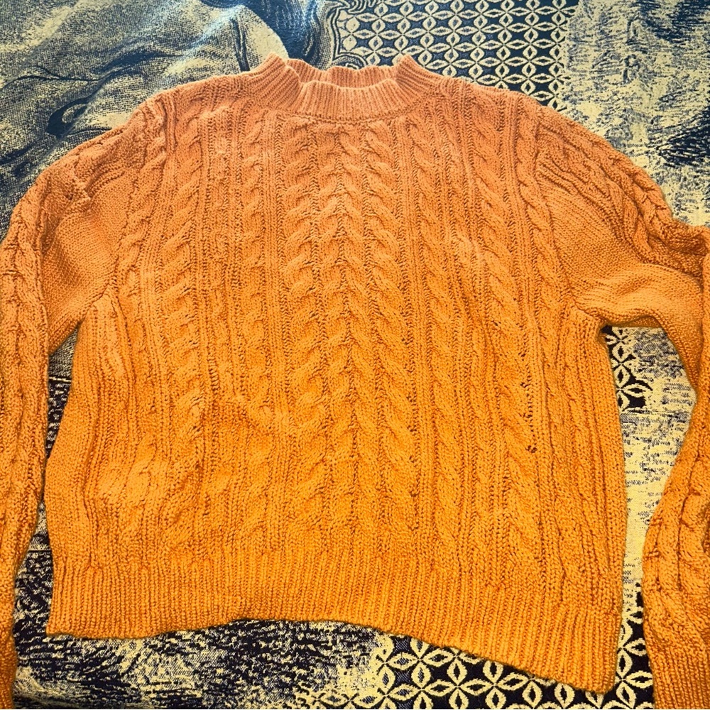 Yellow knit sweater